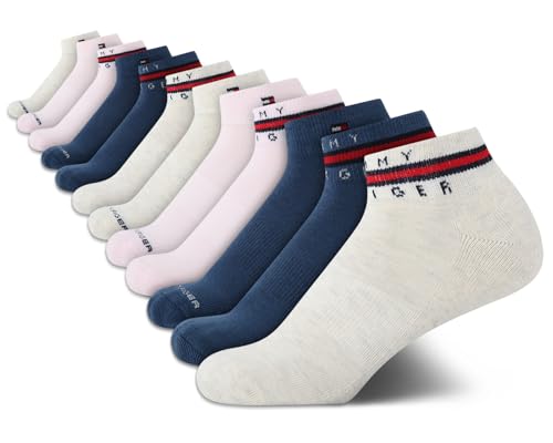 Image of Tommy Hilfiger Womens Quarter Socks - 12 Pack Athletic Performance Cushioned Running Socks for Women with Arch Support