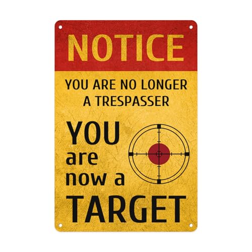Sanwarm Metal Sign, Tin, 12 X 8 Inch, For Wall Decor Funny Warning
