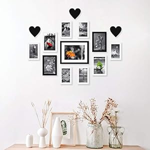Random New Synthetic Collage Set of 11 Photo Frames (4 X 6 Inch – 6, 5 X 7 Inch – 4 & 8 X 10 Inch – 1), Black
