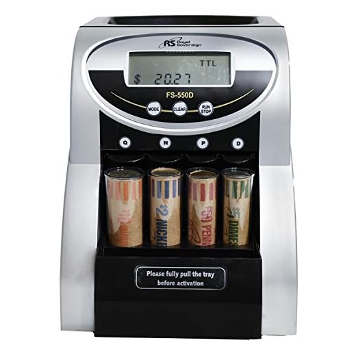 Royal Sovereign 1 Row Electric Coin Counter/Sorter, Patented Anti-Jam Technology, Digital Counting Display (FS-550D)