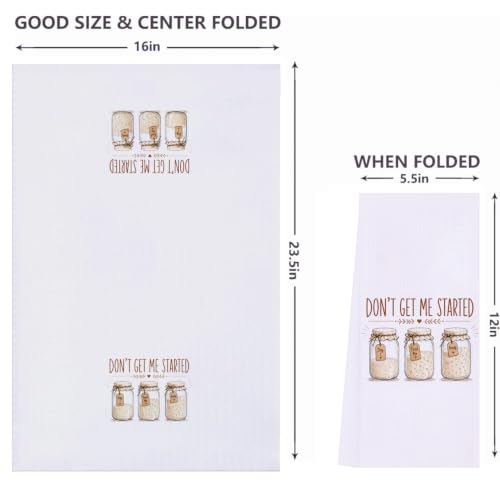 LXOMILL Sourdough Gifts, Funny Kitchen Towels Set for Bread Bakers — view 6