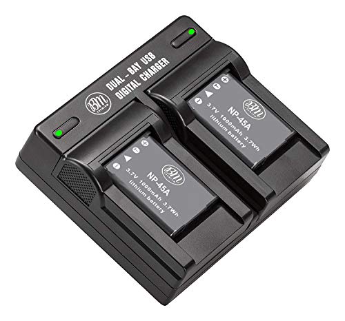 Bm 2-Pack Of Np-45 Batteries And Dual Charger For Fujifilm Instax Mini 90, Finepix Xp130, Xp140, Xp150, Xp50, Xp60, Xp70, Xp80, Xp90, T350 T360 T400 T500 T510 T550 T560 Jx500 Jx520 Jx550 Jx580 Cameras #TOP29