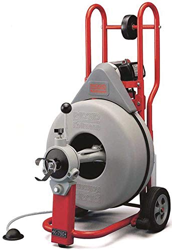 Ridgid 42007 K-750 Drum Machine With C-100 3/4 Inch X 100 Foot Inner Core Cable And Autofeed Control, Drain Cleaner Machine And Drain Cleaning Snake With Drain Auger #TOP1