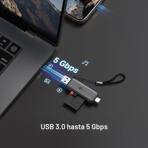 Miniatura 4 de Tp-Link Ua430d - Lector De Tarjetas Usb C Y Usb 3.0 Dual Conector, Card Reader, Compatible Con Sd Micro Sd Sdhc Sdxc Tf, Lectura Simultánea Para Iphone 17 Pro Max Ipad Macbook Galaxy S25 S24 Windows