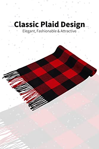 Apoway 3 Pieces Winter Scarf Warm Plaid Large Scarf Lattice Long Shawls and Wraps for Women and Men3