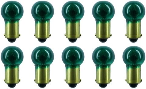 CEC Industries #1895G (Green) Bulbs, 14 V, 3.78 W, BA9s Base, G-4.5 shape (Box of 10)