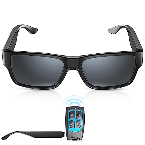 ViView Video Recording Glasses with Camera,Built in HD 1080P Camera Sunglasses with 4 Keys Remote Control for Driving Cycling Fishing (G2S-32gig)