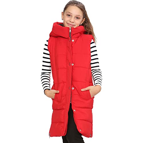 Vest gilet long sans manches mode filles manteau matelassé