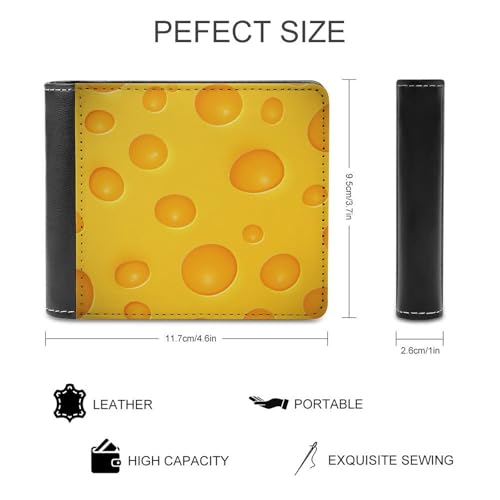 Delicious Cheese Hole Slim Bifold Wallets Fashion Credit Card Holder Wallet Unisex Purse Travel2