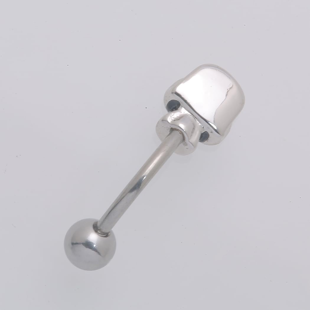 Excepro Eyebrow Rings 16G Stainless Steel Barbells Skull Shape - Image 5