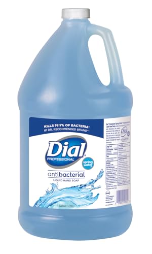 Dial Antibacterial Defense Liquid Hand Soap + Aloe, Spring Water Scent, 1 Gallon Hand Soap Refill