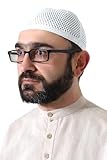 ihvan online Gorros kufi de punto turcos musulmanes para hombre, Taqiya, Takke, Peci, gorras islámicas, tamaño estándar, blanco 2, talla única