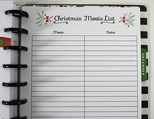 Christmas Planner Extension Pack For 9-Disc Classic Happy Planner, Christmas Organizer, Christmas Planner Insert, Happy Planner Inserts #TOP7