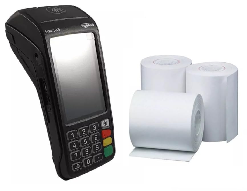 Replacement Receipt Paper for Ingenico Move 5000 Payment Device, 20 Rolls