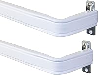 Vista 8 de Barra de Cortina Resistente de Una Sola Varilla 28"-48" Ajustable Hardware Incluido, Negro (Paquete de 2)