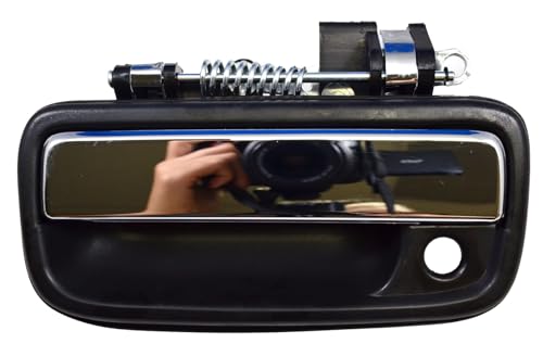 PT Auto Warehouse TO-3246MA-FL - Outside Exterior Outer Door Handle, Black Housing with Chrome Lever - Driver Side Front