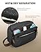 Gonex Travel Toiletry Bag for Men, Water Resistant Canvas Wide Open Shaving Bag with Wet Dry Compartment, Travel Essentials Toiletries Organizer, Dark Grey