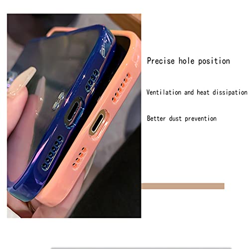 Coque iPhone XR silicone transparente violet dégradé laser - 3