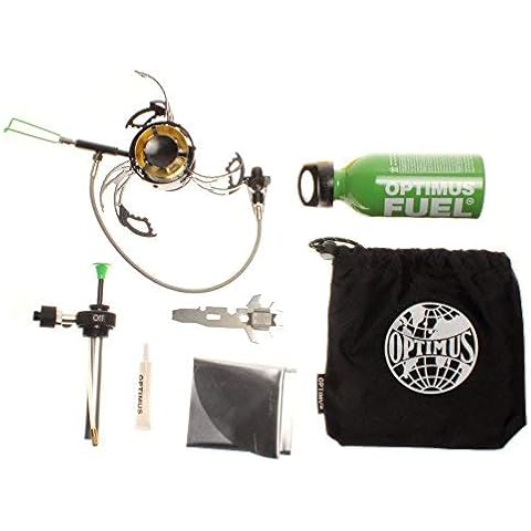 Optimus,8019408,Multifuelkocher AA8Polaris OptifuelKocher mit 400ml Brennstoff Flasche Cover