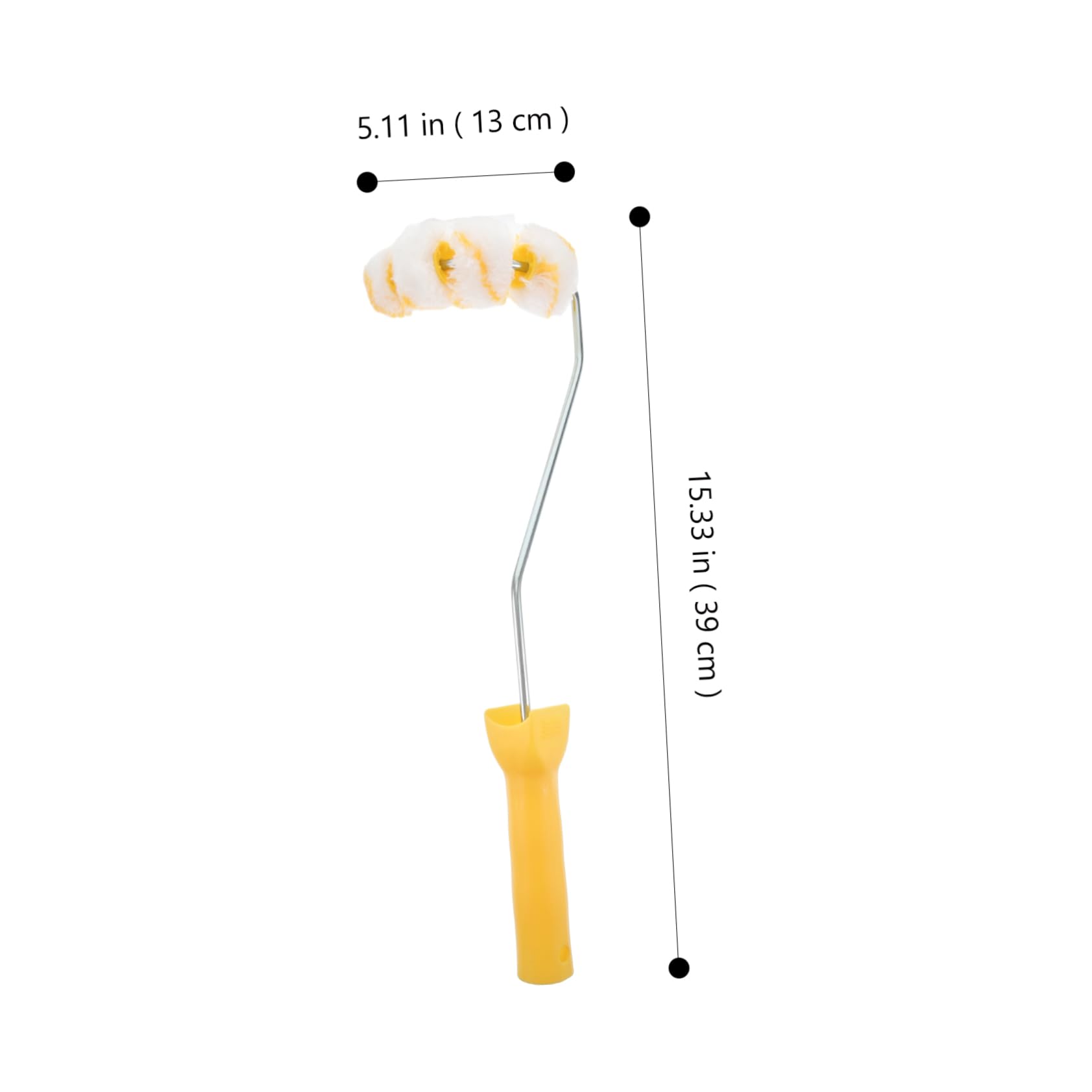 Uonlytech 10 Stück 4 Gebogene Kanalbürste Schaumstoffrollen Malen Schaumrolle Mit Hoher Dichte Pfeifenmaler Schaumrollenfarbe Rohr Farbroller-kit Schwammwalzen Zum Streichen Yellow Eisen