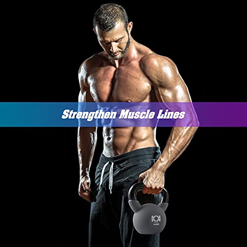 KK Kettlebells Cast Iron Neoprene Coated Weights Lifting Strength Training Home Gym Exercise - Image 4