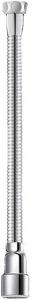 Universal Faucet Extender Stainless Steel Rotation Kitchen Sink Anti-Splash Nozzle Aerator Extension Hose(50cm(19.69in))