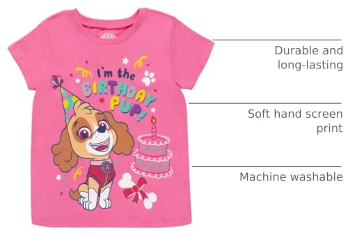 Image of Paw Patrol Girls' Glitter T-Shirt Toddler to Big Kid