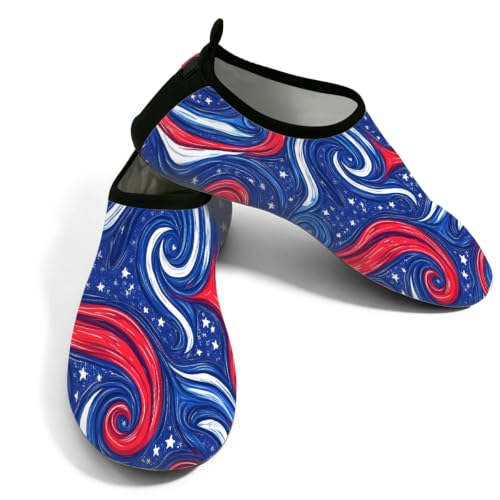 Zapatos acuáticos de playa para mujeres y hombres transpirables con diseño de rayas azules