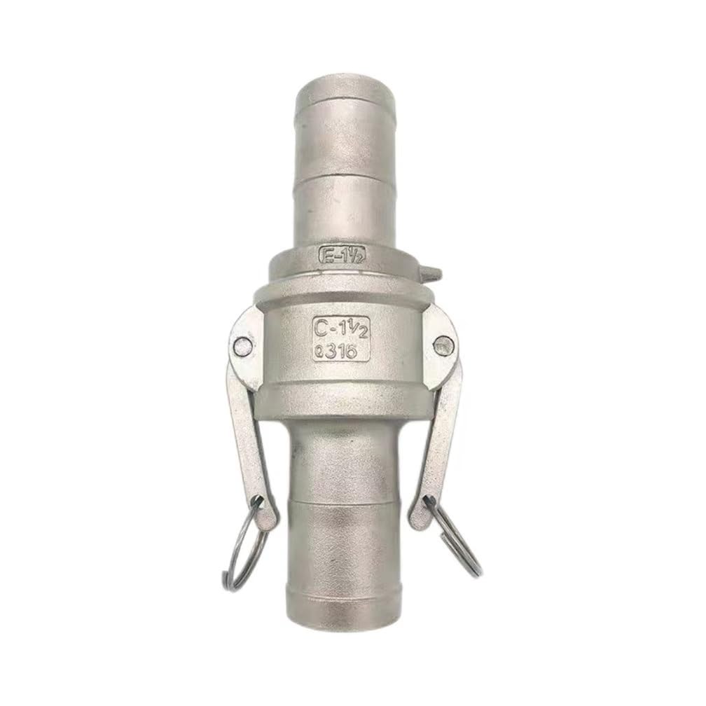 Conector de Toque de Manguera, Conector rápido de Acero Inoxidable 304, Juego de Palanca Tipo C, conexión rápida de Manguera C+E(180 x 38 x 38mm)