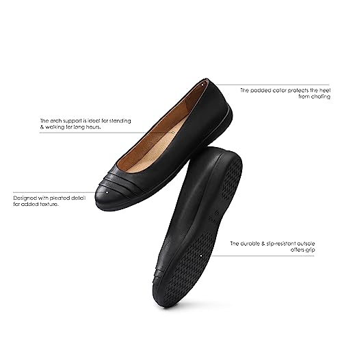 DREAM PAIRS Womens Comfortable Ballet Flats, Business Office Dress Shoes, Dressy Round Toe Slip On Work Flats4