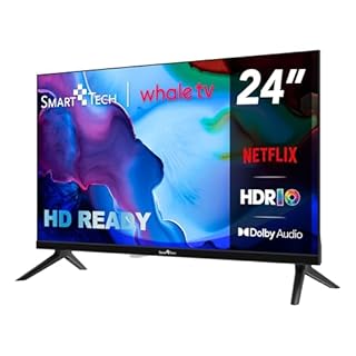 Smart Tech TV LED HD 24" (60 cm) Smart TV Whale OS-24HH01V- Molotov, Netflix, Prime Video, Disney+ 3xHDMI - 2xUSB -Dolby Digital+