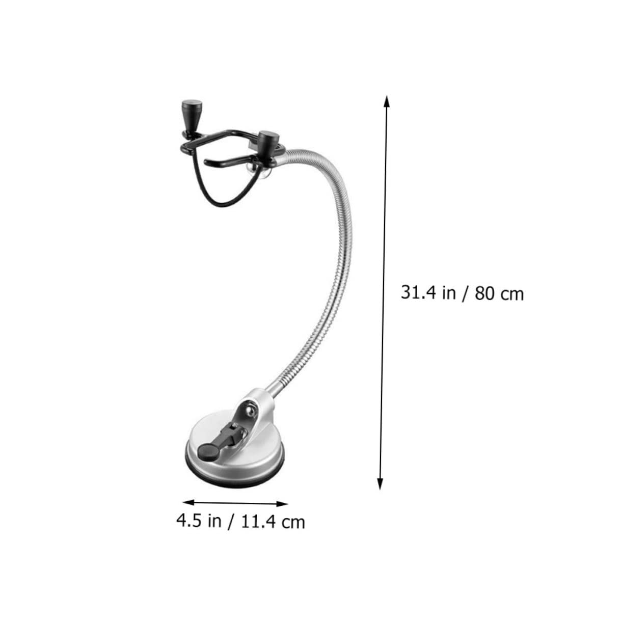MAGICLULU Supporto Rotante per Asciugacapelli 360° Nero in Lega | Fissaggio Semplice, Capacità di Carico Elevata, Fibbia Elastica Robusta, Rivestimento Antigraffio in Gomma