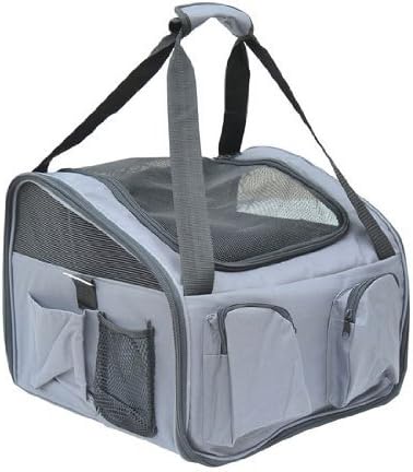 PawHut 18" Deluxe Pet Car Travel Seat/Carrier for Dog & Cats - Gray