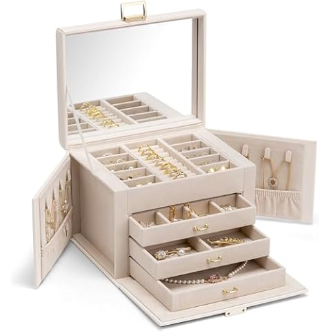 Vlando Faux Leather Travel Jewelry Box Cover