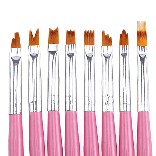 SLSFJLKJ DIY. Blütenblatt Flower Gradienten Malerei Pinsel Set Maniküre Werkzeuge Nail Art Französisch Lächeln Half Moon… – Bild 3
