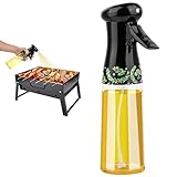 Olive Oil Sprayer for Cooking - 200ml Glass Oil Dispenser Bottle Spray Mister - Refillable Food Grade Oil Vinegar Spritzer Sprayer Bottles for Kitchen, Air Fryer, Salad, Baking, Grilling, Frying