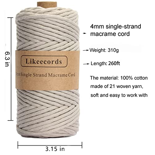 Cordon macramé 4mm vert sauge de 80m pour suspension de plantes - 3