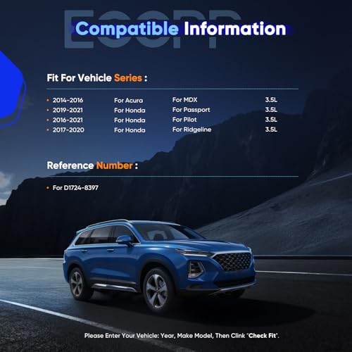 Image of ECCPP 4 x Rear Ceramic Brake Pads D1724 Fit For Honda For Pilot 2016-2021 | For Acura For MDX 2014-2016,For Honda For Passport 2019-2021,For Honda For Ridgeline 2017-2020 Disc Brake Pad Set
