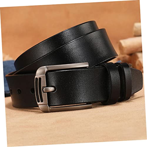 Beaupretty Men's Leather Belt Casual Western Style Pin Buckle Adjustable for Comfortable Fit3