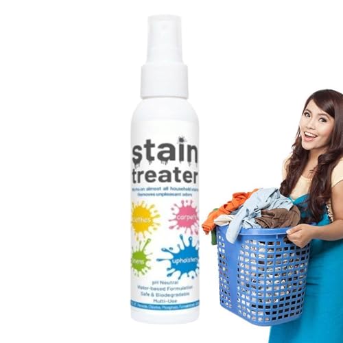 Spray quitamanchas para ropa – 120 ml extra fuerte lavado Stain Treater Spray contra manchas difíciles como grasa y tinta | Para algodón, lino y sintéticos | Ropa de bebé y adulto