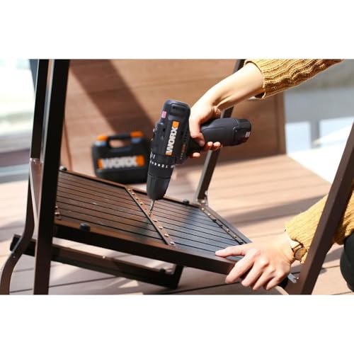 WORX WX121 Taladro percutor 12V Brushless, 40Nm, compacto y ligero, para metal, madera y albañileria, 2 baterías 2Ah, cargador y maletín, para instalaciones y bricolaje - imagen 9