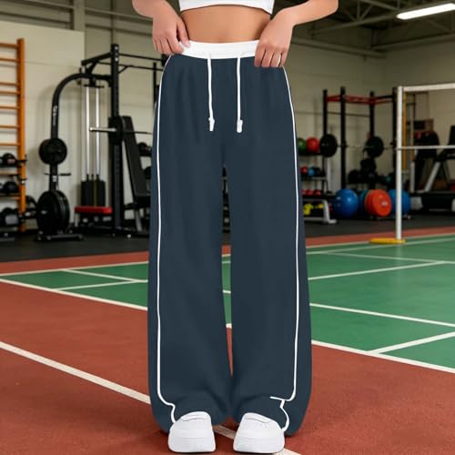 Pantalones de pierna ancha para niñas ropa recta holgada casual 2