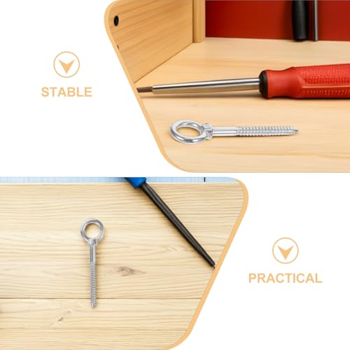 Crochets à œillet à visser en acier 304 de 8 mm pour fixation bois