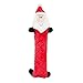 ZippyPaws - Jigglerz Holiday Tough No Stuffing Squeaky Plush Dog Toy with Crinkle Head and Tail  - Santa