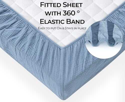 Image of Dreamology Baby Crib Sheets,Muslin Crib Sheet Girls,Boys,Crib Sheet,2 Pack