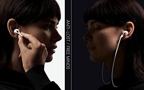 Cobcobb Saftee Wireless Earbuds Anti-Lost Strap Magnetic Cord For Stemmed Wireless Headphone Airpods 3Rd 2Nd Generation Pro 2 1 Tozo Bose Jbl Beats Skullcandy Samsung(White 2Pack) #TOP2