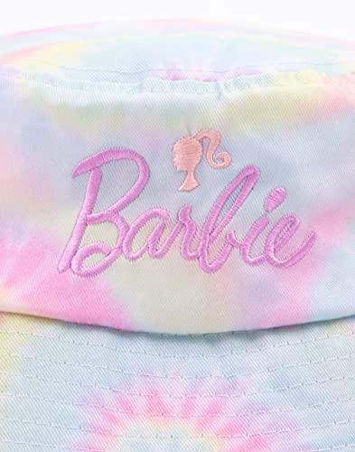 Barbie Bucket Hat for Girls | Kids & Teens Multicoloured Tie Dye One Size Sun Hat | Embroidered Headwear Soft Crown with Peak4