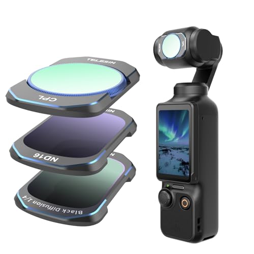 Filtres magnétiques DJI Pocket 3 TELESIN Ultra HD avec traitement anti-rayures et verre pur