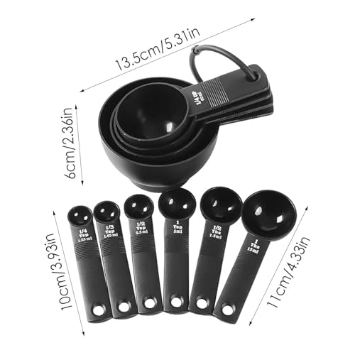 Measuring Spoons and Cups - 10 Piece Cooking Set | Nesting Measuring Cups Ergonomic Baking Tools, Kitchen Accessories for Cooking and Baking, Durable Daily Use Home Chef Helper - imagen 5