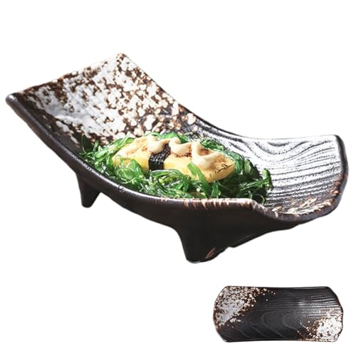 Assiette à sushi en céramique, plateau de service de snacks japonais, assiette à sushi sashimi for restauration, table à manger, cuisine